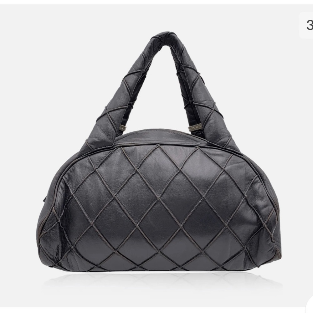 CHANEL Black Quilted Shoulder Bag with Silver Accents - Picture 2 of 7